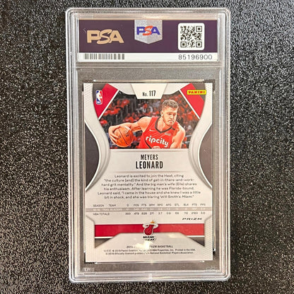 2019-20 Panini #117 Meyers Leonard Signed Card AUTO PSA Slabbed Trail Blazers/He
