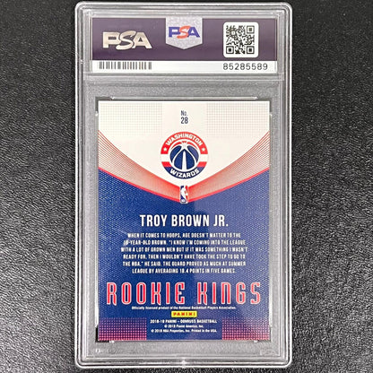 2018-19 Panini Donruss Rookie Kings #28 TROY BROWN JR. Signed Card AUTO PSA Slab