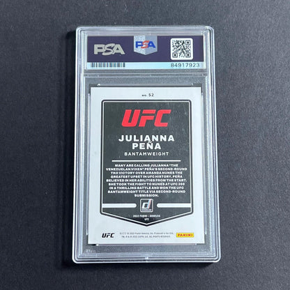 2022 Panini Donruss #52 Julianna Pena Signed Card AUTO PSA Slabbed UFC