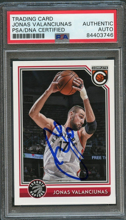 2016-17 Panini Complete #288 Jonas Valanciunas Signed Card AUTO PSA Slabbed Toro
