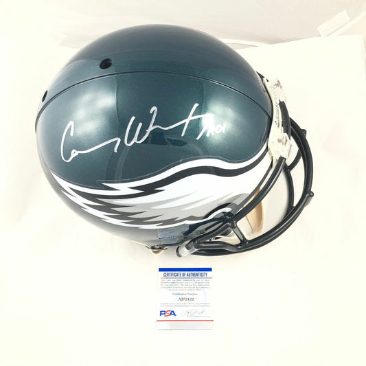 Carson Wentz Signed Full Size Helmet PSA/DNA Fanatics Philadelphia Eagles Autogr