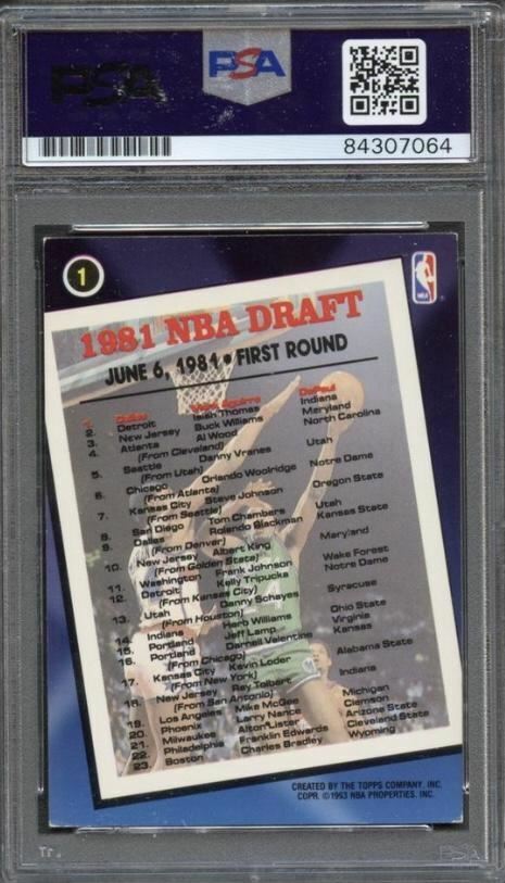 1992-93 Topps Archives #1 Mark Aguirre Signed Card AUTO PSA Slabbed