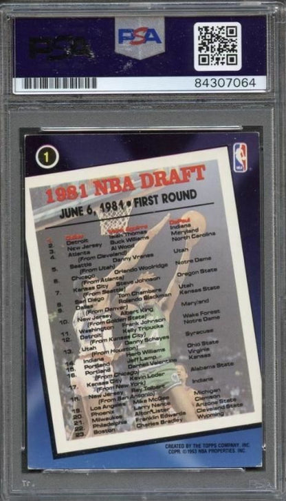 1992-93 Topps Archives #1 Mark Aguirre Signed Card AUTO PSA Slabbed