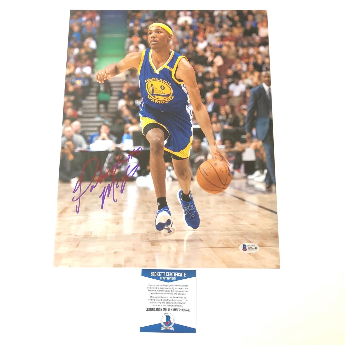 Patrick McCaw signed 11x14 photo BAS Beckett Golden State Warriors Autographed