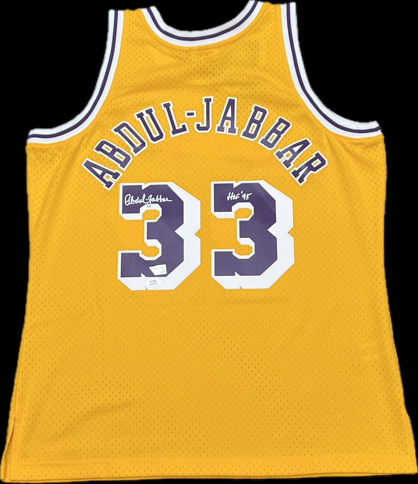 Kareem Abdul-Jabbar Signed Jersey PSA Auto Grade 10 Los Angeles Lakers Autograph