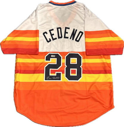 Cesar Cedeno signed Jersey TriStar Houston Astros Autographed