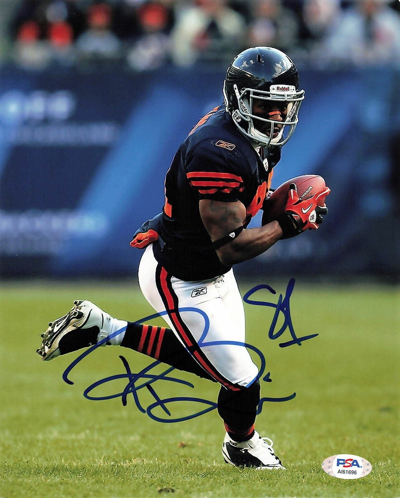 RASHIED DAVIS Signed 8x10 photo PSA/DNA Chicago Bears Autographed