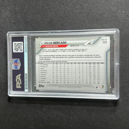 2020 Topps Future Stars #225 Oscar Mercado Signed Card PSA Slabbed Auto 10 Cleve