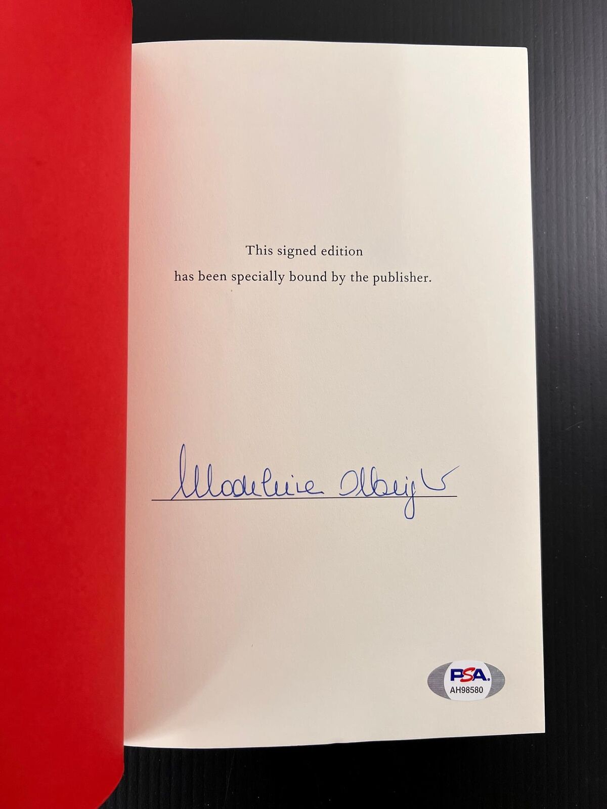 Madeline Albright Signed Book PSA/DNA Fascism