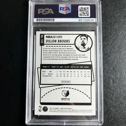 2021-22 Panini Hoops #142 Dillon Brooks Signed Card AUTO PSA Slabbed Grizzlies