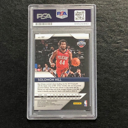 2018-19 Panini Prizm #197 Solomon Hill Signed Card AUTO PSA Slabbed Pelicans