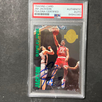1993 Four Sport Collection #318 Jim Jackson Signed Card AUTO PSA Slabbed Ohio St