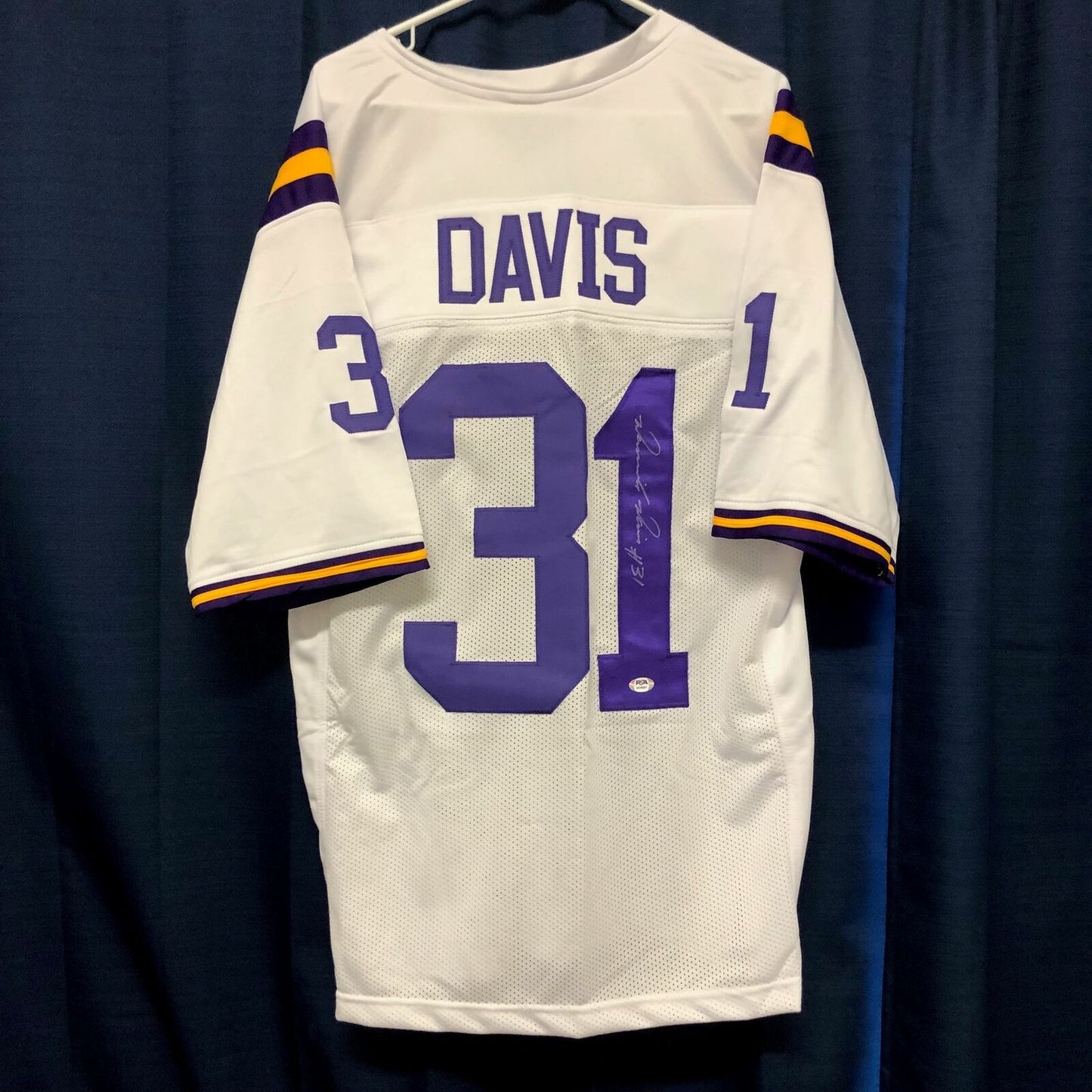 DOMANICK DAVIS signed jersey PSA/DNA LSU Tigers Autographed