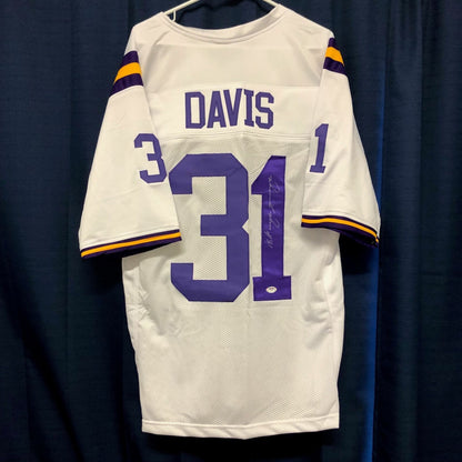 DOMANICK DAVIS signed jersey PSA/DNA LSU Tigers Autographed