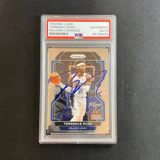 2019-20 Panini Prizm #44 Terrence Ross Signed Card AUTO PSA Slabbed Magic