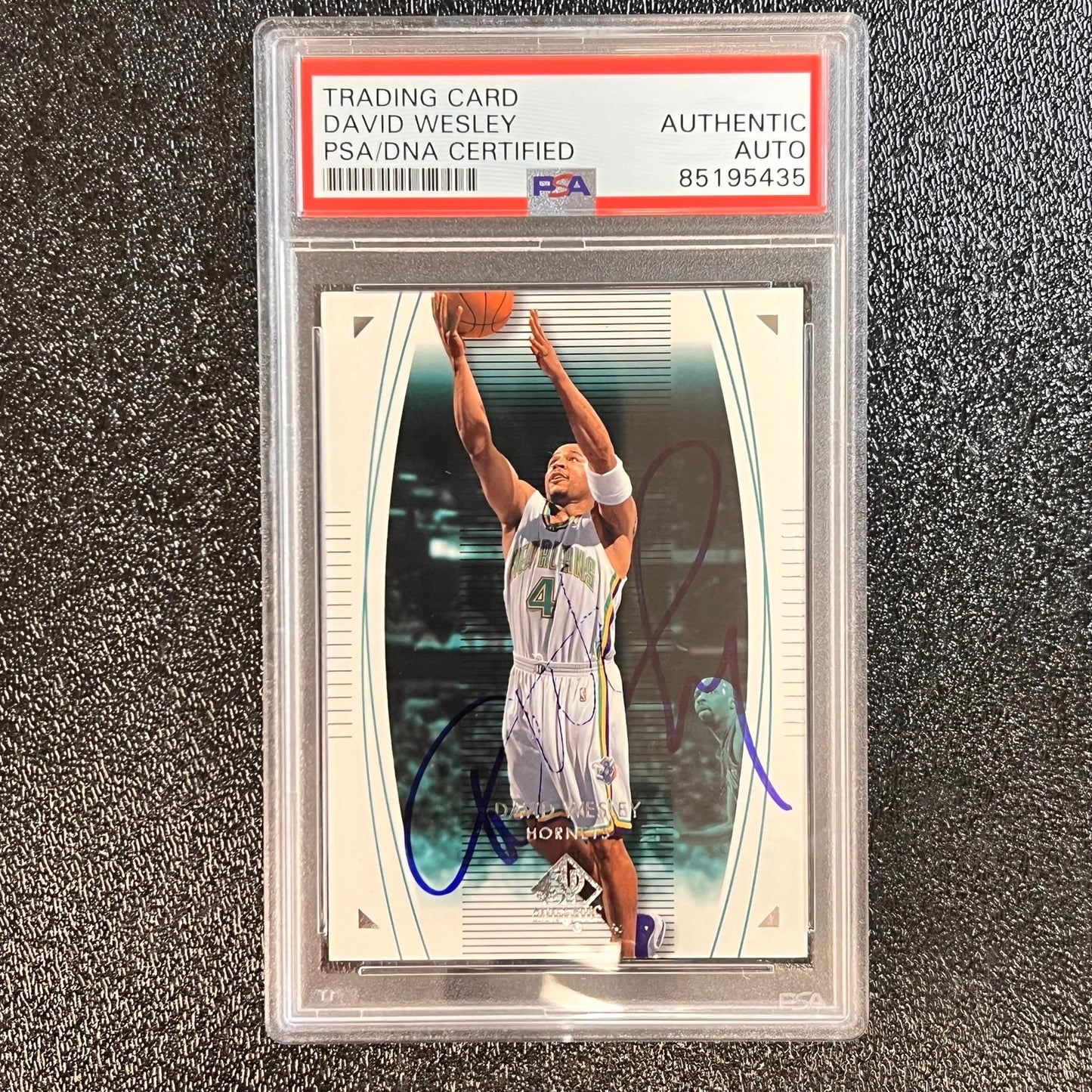 2003-04 Upper Deck Basketball #56 David Wesley Signed Card AUTO PSA Slabbed Horn