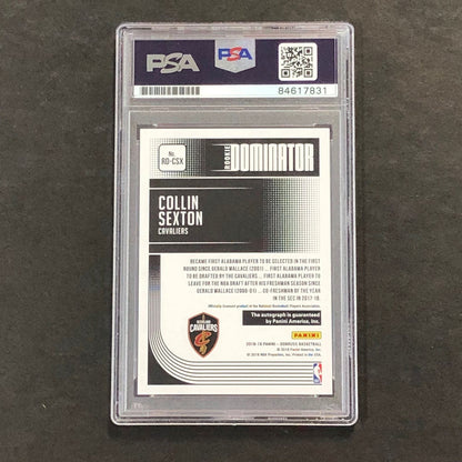 2018-19 Panini Donruss Rookie Dominator #RD-CSX 39/99 Collin Sexton Signed Card