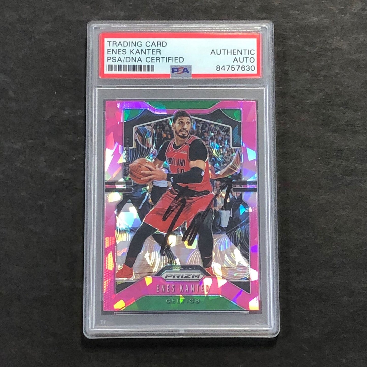 2019-20 Panini Prizm #212 Enes Kanter Signed AUTO PSA Slabbed Celtics