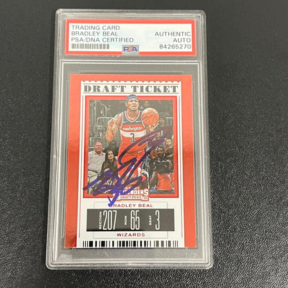 2019-20 Panini Contenders #5 Bradley Beal Signed Card AUTO PSA Slabbed Autograph