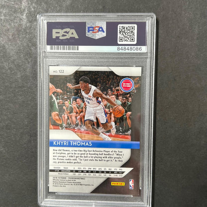 2018-19 Panini Prizm #122 Khyri Thomas Signed Card AUTO PSA Slabbed RC Pistons