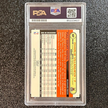 2005-06 Topps Breakdown #67 Charlie Villanueva Signed Card AUTO PSA/DNA Slabbed