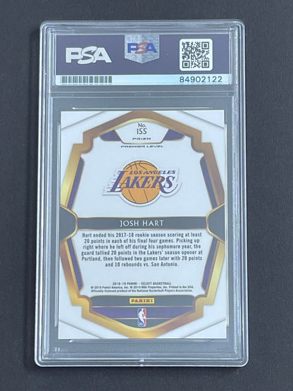 2018-19 Panini Select #155 JOSH HART Signed Card PSA Slabbed Lakers