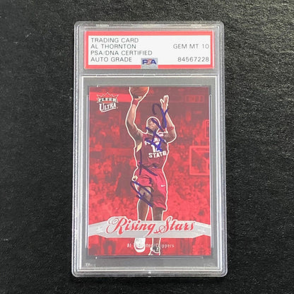 2007-08 Fleer Ultra Rising Stars #RS-14 Al Thornton Signed Card AUTO 10 PSA Slab