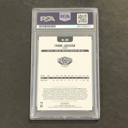 2017-18 NBA Hoops #281 Frank Jackson Signed Card AUTO PSA Slabbed RC Pelicans
