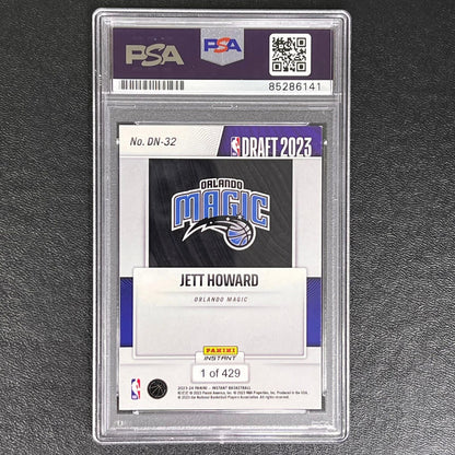 2023-24 Panini Instant #DN-32 Jett Howard Signed Card AUTO PSA/DNA Slabbed RC Ma