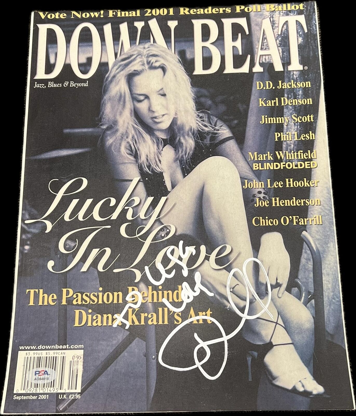 Diana Krall Signed Poster PSA Autographed Musician
