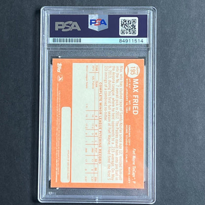 2013 Topps Heritage Tincaps #195 Max Fried Signed Card PSA AUTO 10 Slabbed Brave