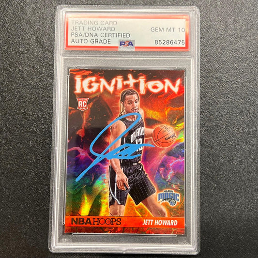 2023-24 Panini NBA Hoops Ignition #30 Jett Howard Signed Card AUTO 10 PSA Slabbe