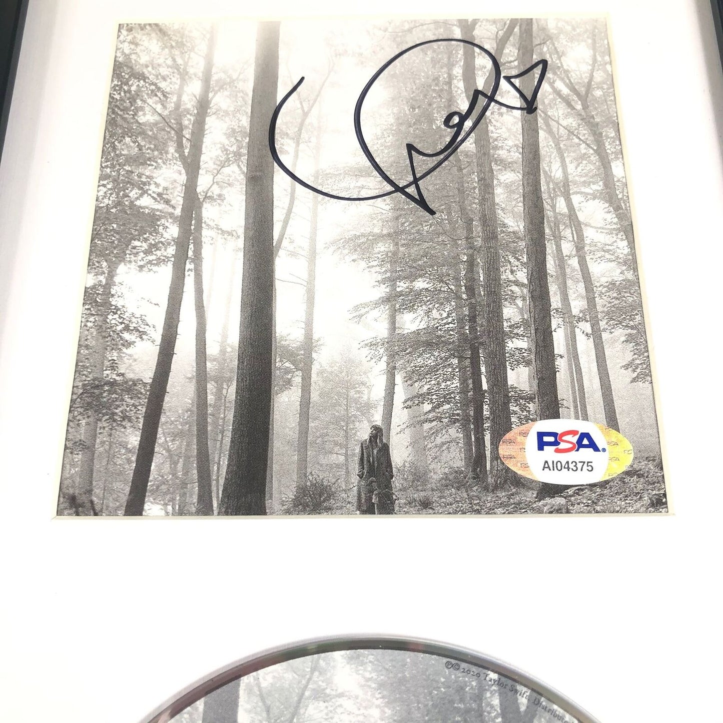 Taylor Swift Signed CD Cover Framed PSA/DNA LOA Auto Grade 10