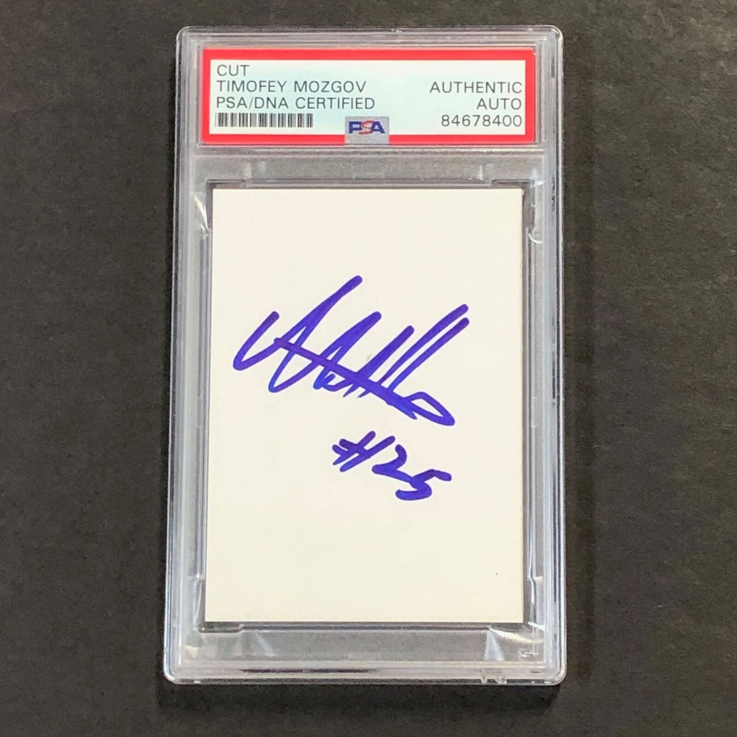 Timofey Mozgov Signed Cut AUTO PSA Slabbed Lakers