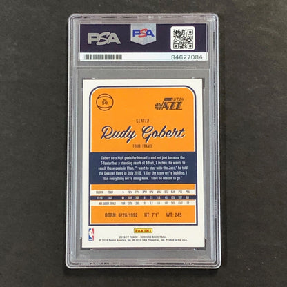 2016 Donruss #50 Rudy Gobert Signed Card AUTO PSA Slabbed Jazz
