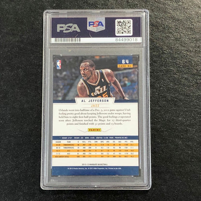 2012-13 Panini Marquee #64 Al Jefferson Signed AUTO PSA Slabbed Jazz