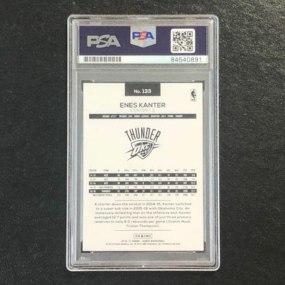 2016-17 NBA Hoops #133 Enes Kanter Signed AUTO PSA Slabbed Thunder