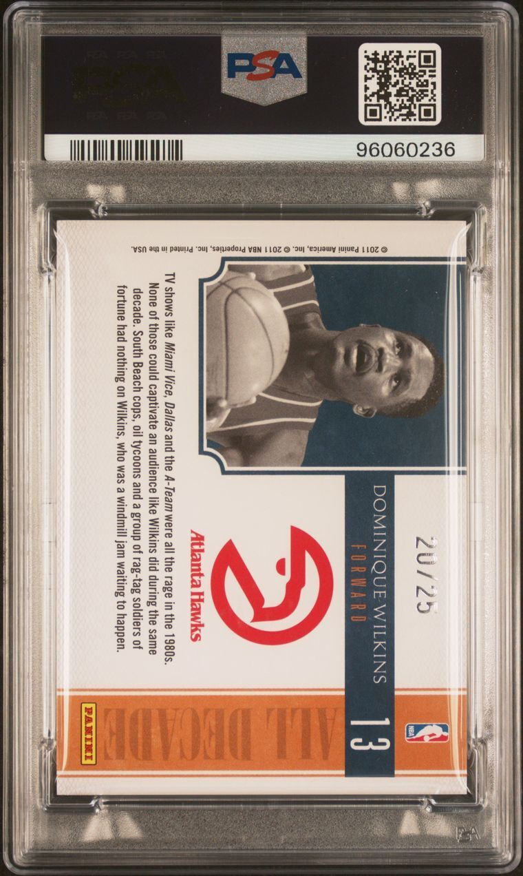 2010 Playoff National Treasures All Decade Dominique Wilkins #13 Signed Card AUT