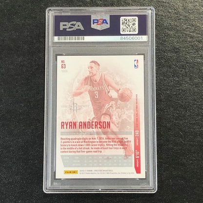 2016-17 Panini Prestige #63 Ryan Anderson Signed Card AUTO PSA Slabbed Rockets