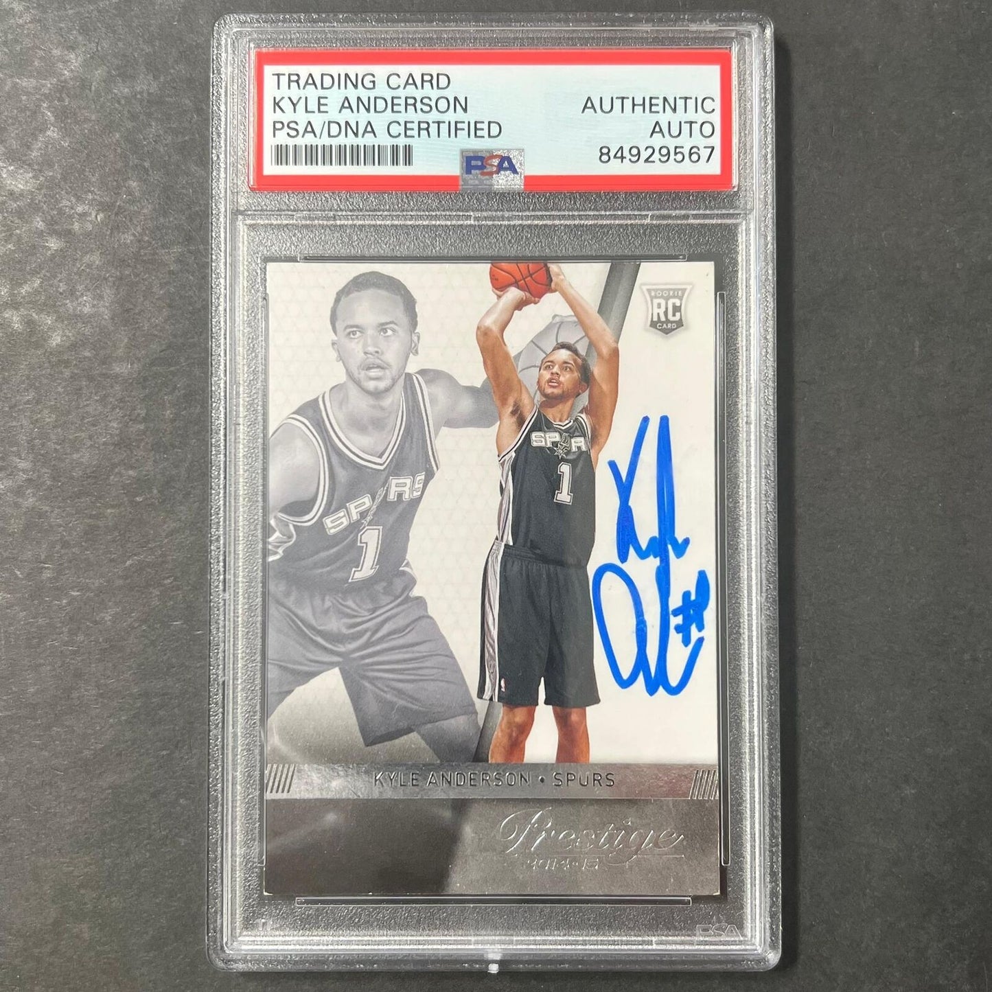 2014 Panini Prestige #185 Kyle Anderson Signed Card AUTO PSA/DNA Slabbed RC Spur