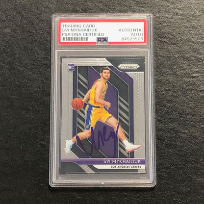 2018-19 Panini Prizm #274 Svi Mykhailiuk Signed Card AUTO PSA Slabbed RC Lakers