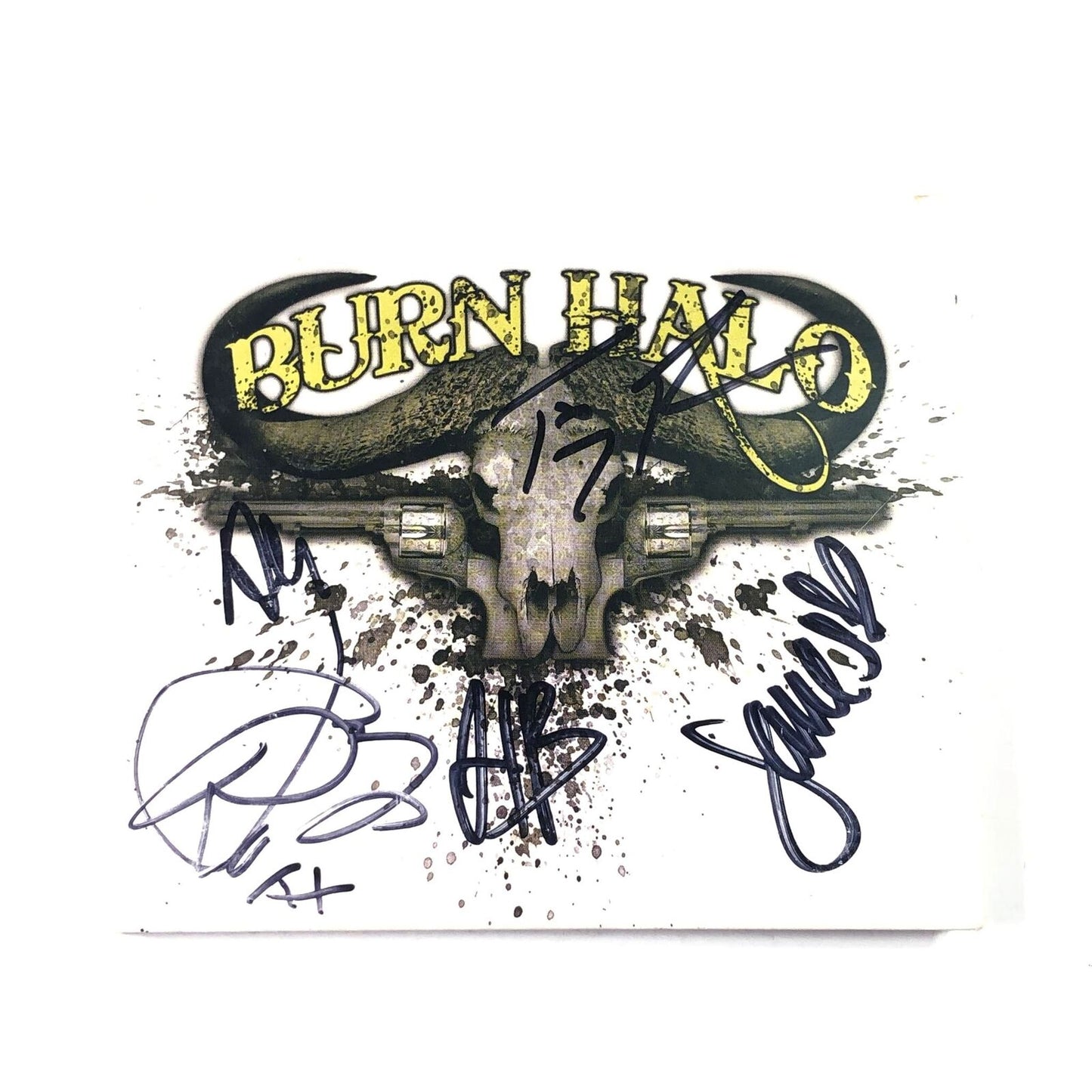 Burn Halo Signed CD Cover PSA/DNA Autographed Hart Boehler Roxx Russell Wheeler