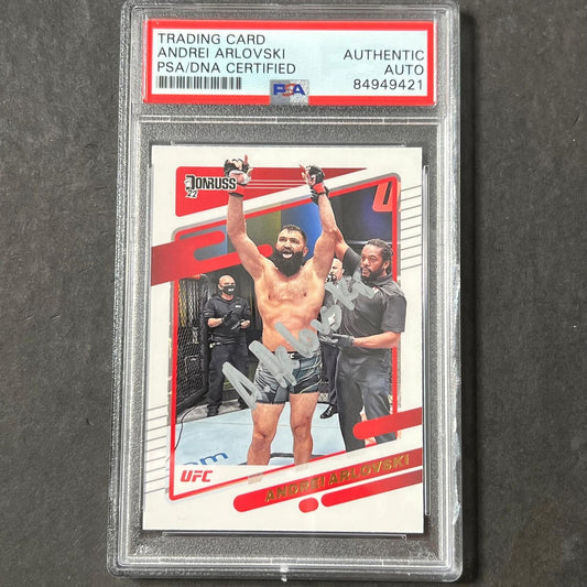 2022 Panini Donruss #155 Andrei Arlovski Signed Card AUTO PSA Slabbed UFC