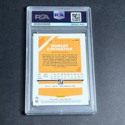 2019-2020 Panini Donruss #125 Robert Covington Signed Card AUTO Grade10 PSA Slab