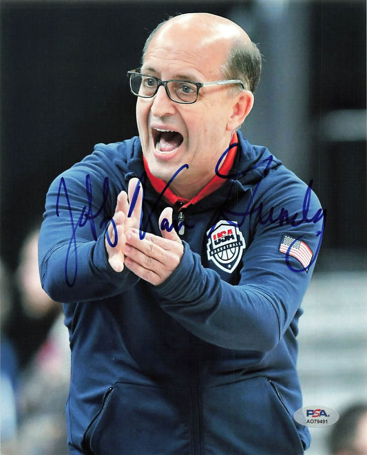 Jeff Van Gundy signed 8x10 PSA/DNA slabbed Team USA Autographed ESPN