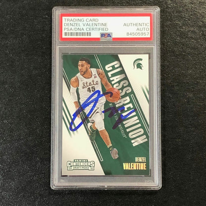 2016-17 Contenders Draft Picks Class Reunion #12 Denzel Valentine Signed Card AU