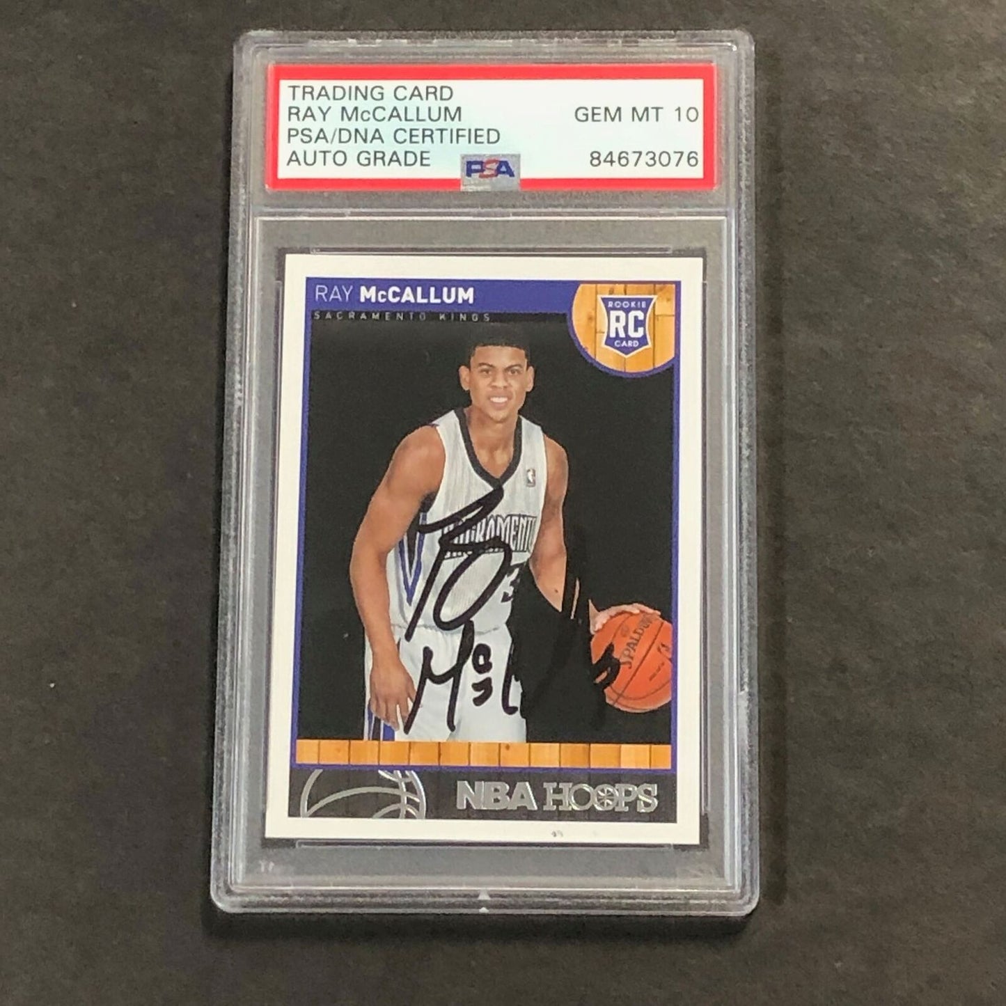 2013-14 NBA Hoops #276 Ray McCallum Signed Card AUTO GRADE 10 PSA Slabbed RC Kin