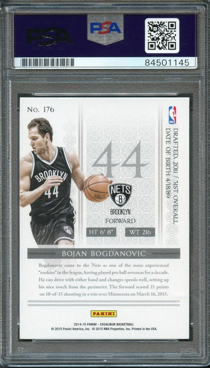 2014-15 Panini Excalibur #176 Bojan Bogdanovic Signed Card AUTO PSA Slabbed RC N
