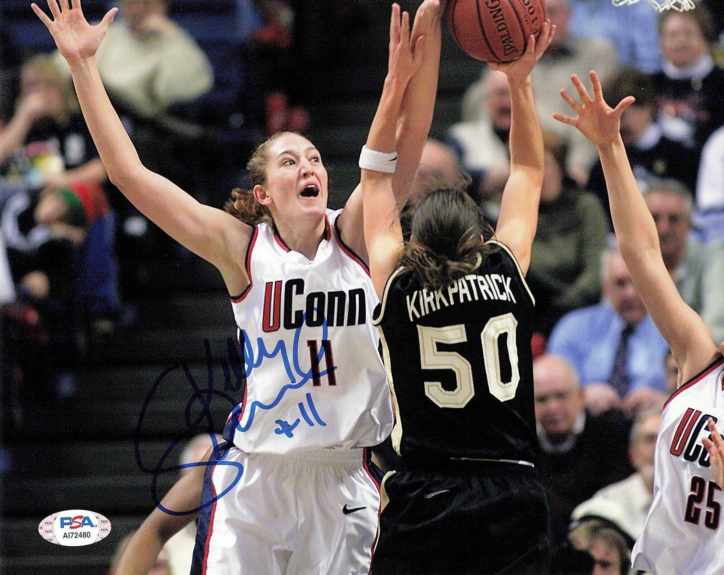 KELLY SCHUMACHER Signed 8x10 photo UConn Huskies WNBA PSA/DNA Autographed