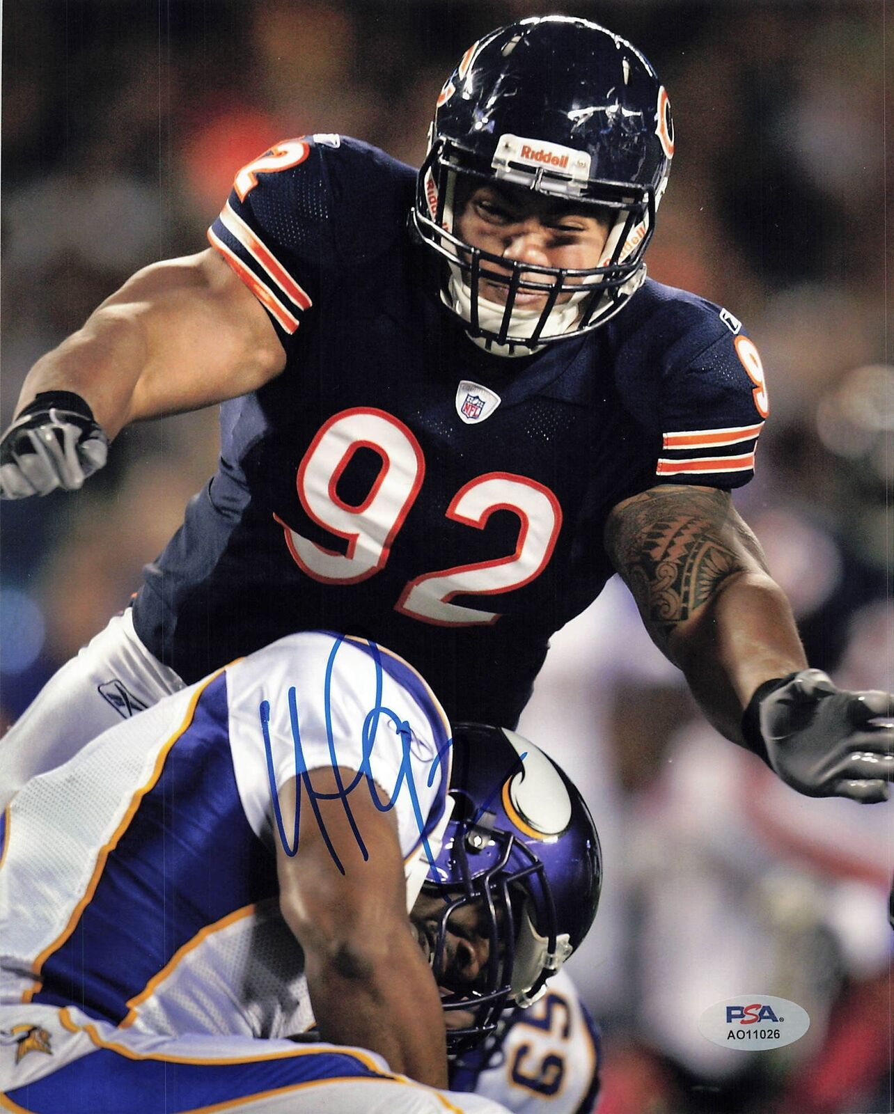 STEPHEN PAEA Signed 8x10 photo PSA/DNA Chicago Bears Autographed